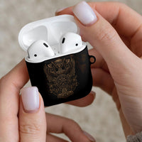 Viking Raven Wolf Vegvisir AirPods Case Nordic Runic Engraving Style