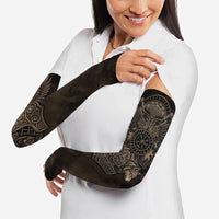 Viking Raven Wolf Vegvisir Arm Sleeves Nordic Runic Engraving Style