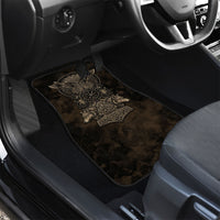 Viking Raven Wolf Vegvisir Car Mats Nordic Runic Engraving Style