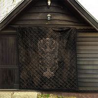 Viking Raven Wolf Vegvisir Quilt Nordic Runic Engraving Style