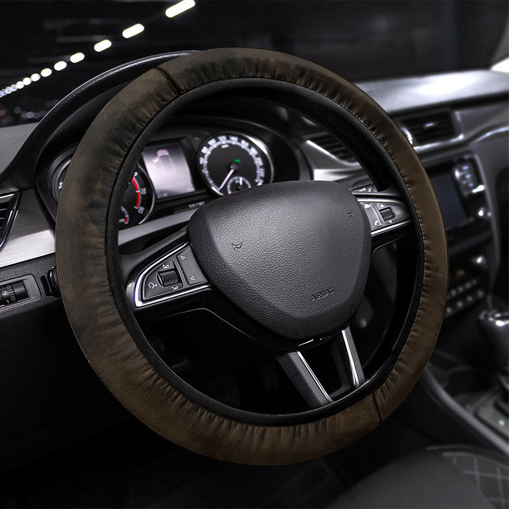 Viking Raven Wolf Vegvisir Steering Wheel Cover Nordic Runic Engraving Style