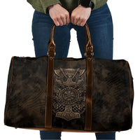 Viking Raven Wolf Vegvisir Travel Bag Nordic Runic Engraving Style