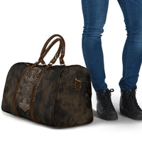 Viking Raven Wolf Vegvisir Travel Bag Nordic Runic Engraving Style