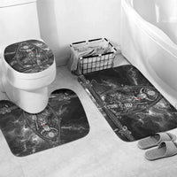 Viking Warrior Raven Axe Vegvisir Bathroom Set Odin Warrior Nordic Runic Engraved Illustration Style