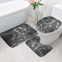 Viking Warrior Raven Axe Vegvisir Bathroom Set Odin Warrior Nordic Runic Engraved Illustration Style
