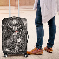 Viking Warrior Raven Axe Vegvisir Luggage Cover Odin Warrior Nordic Runic Engraved Illustration Style