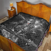 Viking Warrior Raven Axe Vegvisir Quilt Odin Warrior Nordic Runic Engraved Illustration Style