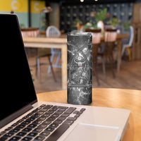 Viking Warrior Raven Axe Vegvisir Skinny Tumbler Odin Warrior Nordic Runic Engraved Illustration Style