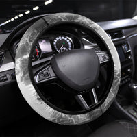 Viking Warrior Raven Axe Vegvisir Steering Wheel Cover Odin Warrior Nordic Runic Engraved Illustration Style