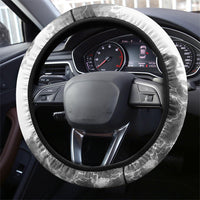 Viking Warrior Raven Axe Vegvisir Steering Wheel Cover Odin Warrior Nordic Runic Engraved Illustration Style