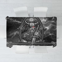 Viking Warrior Raven Axe Vegvisir Tablecloth Odin Warrior Nordic Runic Engraved Illustration Style