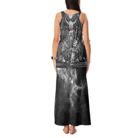 Viking Warrior Raven Axe Vegvisir Tank Maxi Dress Odin Warrior Nordic Runic Engraved Illustration Style