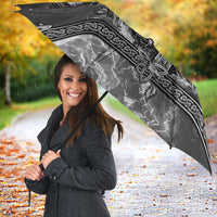 Viking Warrior Raven Axe Vegvisir Umbrella Odin Warrior Nordic Runic Engraved Illustration Style
