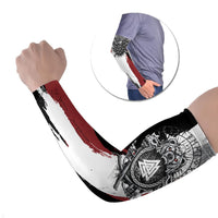 Viking Berserker Bear Valknut Vegvisir Arm Sleeves Nordic Runic Warrior Engraving Style