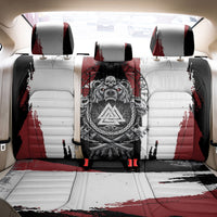 Viking Berserker Bear Valknut Vegvisir Back Car Seat Cover Nordic Runic Warrior Engraving Style