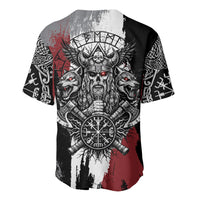 Viking Berserker Bear Valknut Vegvisir Baseball Jersey Nordic Runic Warrior Engraving Style