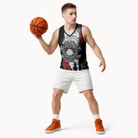 Viking Berserker Bear Valknut Vegvisir Basketball Jersey Nordic Runic Warrior Engraving Style