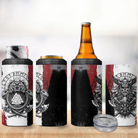 Viking Berserker Bear Valknut Vegvisir 4 in 1 Can Cooler Tumbler Nordic Runic Warrior Engraving Style
