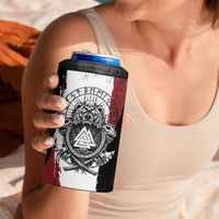 Viking Berserker Bear Valknut Vegvisir 4 in 1 Can Cooler Tumbler Nordic Runic Warrior Engraving Style