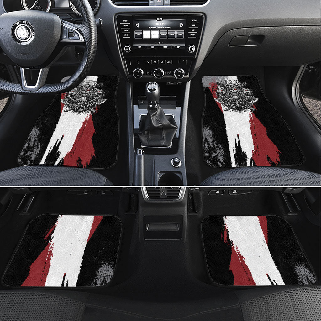 Viking Berserker Bear Valknut Vegvisir Car Mats Nordic Runic Warrior Engraving Style