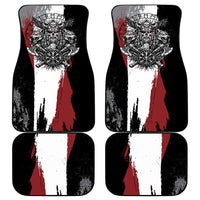 Viking Berserker Bear Valknut Vegvisir Car Mats Nordic Runic Warrior Engraving Style
