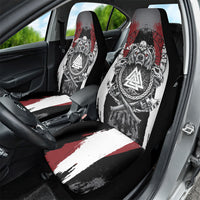 Viking Berserker Bear Valknut Vegvisir Car Seat Cover Nordic Runic Warrior Engraving Style
