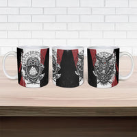 Viking Berserker Bear Valknut Vegvisir Ceramic Mug Nordic Runic Warrior Engraving Style