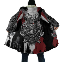 Viking Berserker Bear Valknut Vegvisir Cloak Nordic Runic Warrior Engraving Style
