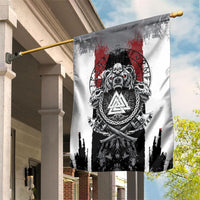 Viking Berserker Bear Valknut Vegvisir Garden Flag Nordic Runic Warrior Engraving Style