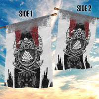 Viking Berserker Bear Valknut Vegvisir Garden Flag Nordic Runic Warrior Engraving Style