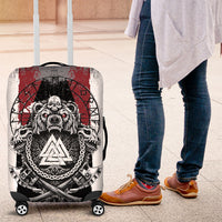 Viking Berserker Bear Valknut Vegvisir Luggage Cover Nordic Runic Warrior Engraving Style