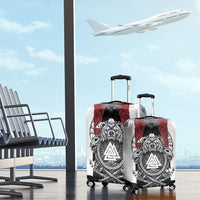 Viking Berserker Bear Valknut Vegvisir Luggage Cover Nordic Runic Warrior Engraving Style