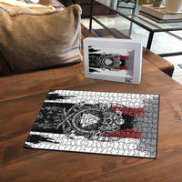 Viking Berserker Bear Valknut Vegvisir Puzzle Nordic Runic Warrior Engraving Style
