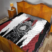 Viking Berserker Bear Valknut Vegvisir Quilt Nordic Runic Warrior Engraving Style