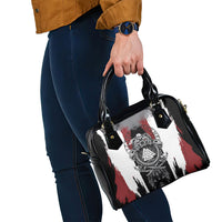 Viking Berserker Bear Valknut Vegvisir Shoulder Handbag Nordic Runic Warrior Engraving Style