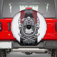 Viking Berserker Bear Valknut Vegvisir Spare Tire Cover Nordic Runic Warrior Engraving Style