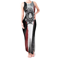 Viking Berserker Bear Valknut Vegvisir Tank Maxi Dress Nordic Runic Warrior Engraving Style