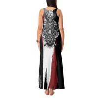 Viking Berserker Bear Valknut Vegvisir Tank Maxi Dress Nordic Runic Warrior Engraving Style