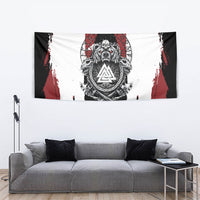 Viking Berserker Bear Valknut Vegvisir Tapestry Nordic Runic Warrior Engraving Style