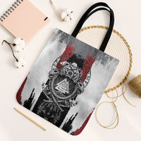 Viking Berserker Bear Valknut Vegvisir Tote Bag Nordic Runic Warrior Engraving Style