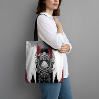 Viking Berserker Bear Valknut Vegvisir Tote Bag Nordic Runic Warrior Engraving Style