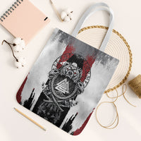 Viking Berserker Bear Valknut Vegvisir Tote Bag Nordic Runic Warrior Engraving Style
