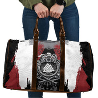 Viking Berserker Bear Valknut Vegvisir Travel Bag Nordic Runic Warrior Engraving Style