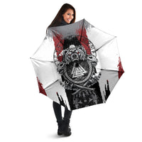 Viking Berserker Bear Valknut Vegvisir Umbrella Nordic Runic Warrior Engraving Style