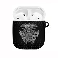 Viking Vegvisir Serpent Rune Cross AirPods Case Nordic Knotwork Runic Engraving Style