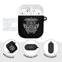 Viking Vegvisir Serpent Rune Cross AirPods Case Nordic Knotwork Runic Engraving Style