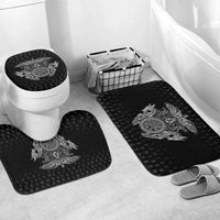 Viking Vegvisir Serpent Rune Cross Bathroom Set Nordic Knotwork Runic Engraving Style
