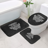 Viking Vegvisir Serpent Rune Cross Bathroom Set Nordic Knotwork Runic Engraving Style