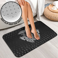 Viking Vegvisir Serpent Rune Cross Bathroom Set Nordic Knotwork Runic Engraving Style