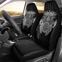 Viking Vegvisir Serpent Rune Cross Car Seat Cover Nordic Knotwork Runic Engraving Style